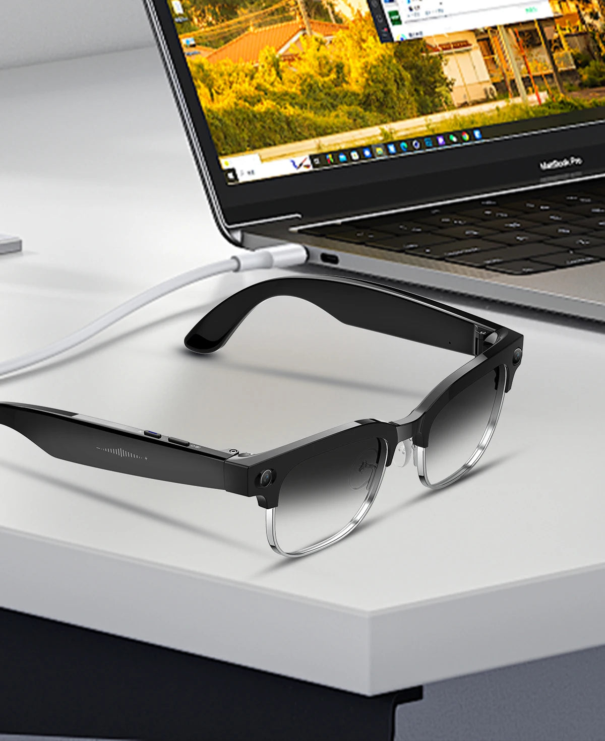 AI Smart Translation Smart Glasses 8 Million HD Camera Optical Image Stabilization Dual Microphone Noise Reduction Smart Glasses