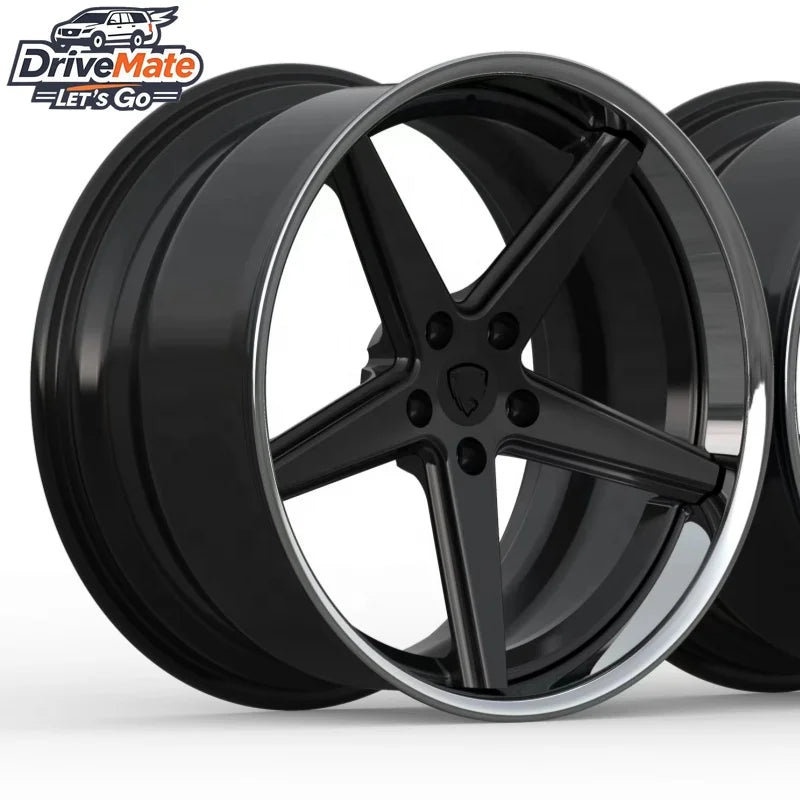 5x1143 20 Inch Aluminum Alloy Forged Process Deep Dish 5 Spoke Wheel Rims for Luxury Cars