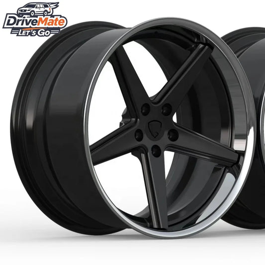 5x1143 20 Inch Aluminum Alloy Forged Process Deep Dish 5 Spoke Wheel Rims for Luxury Cars
