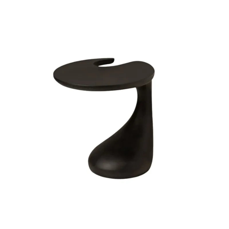 Realife Light Luxury High-end Creative Bedside Table Shelf Sofa Edge Table Living Room Mobile Black Minimalist Coffee Table 2025