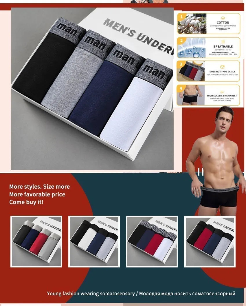 Men Boxers Shorts Underwear Men Home Underpants Printed Men Boxer Cuecas Cotton Soft Male Panties Homme Underwear Men