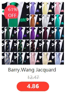 Barry.Wang Orange Brown Silk Mens Tie Hanky Cufflinks Set Gold Coffee Jacquard Designer Necktie For Male Wedding Business Party
