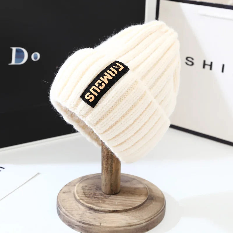 Soft Woolen Knitted Hat For Men Women Solid Color Beanies Autumn Winter Warm Skullies Cap  Crochet Bonnet Unisex Skullcaps gorra