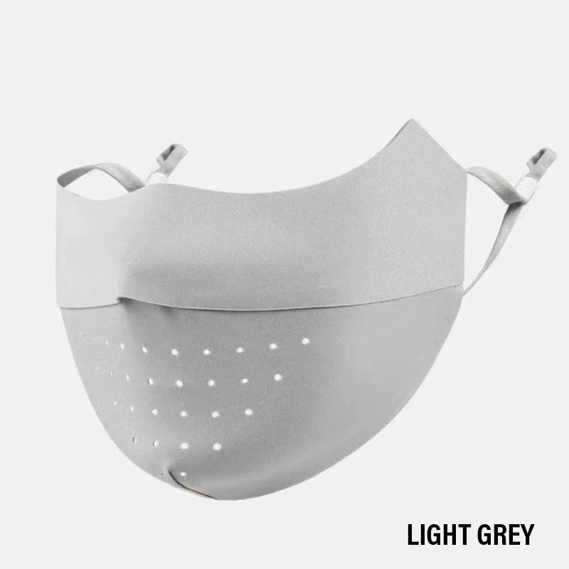 Summer Ice Silk Face Mask UV Sun Protection Respirator Men Women Adjustable Breathable Mask for Outdoor Running Cycling Sports