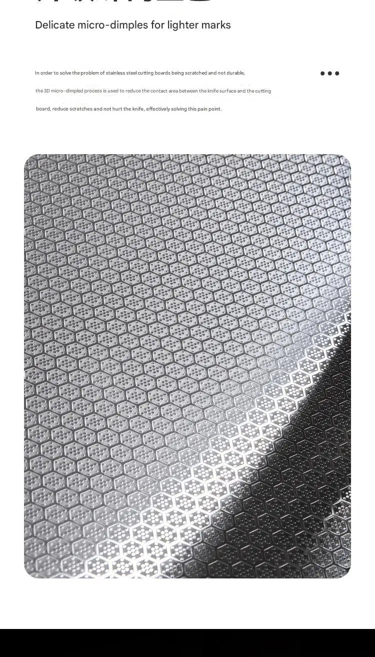 316 Stainless Steel Beehive Double-sided Thickened Cutting Board Antibacterial Mildew-proof Kneading Dough Board Cutting Board