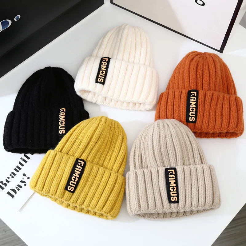 Soft Woolen Knitted Hat For Men Women Solid Color Beanies Autumn Winter Warm Skullies Cap  Crochet Bonnet Unisex Skullcaps gorra