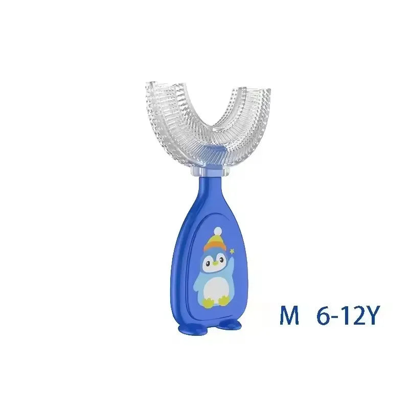 360 Degree U-Shaped Kids Toothbrush Soft Silicone Bristles Waterproof Oral Care Teeth Whitening Children's Health Brush