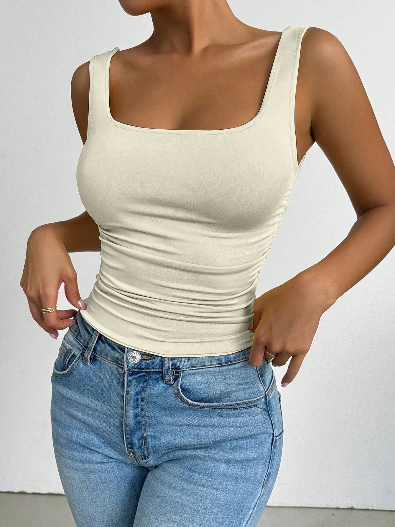New Fashion Women's Slim Fit Versatile Solid Color Vest