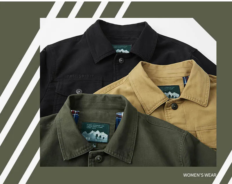 Men's Lightweight Cotton Military Jackets Spring Autumn Casual Multi-pocket Army Pilot Cargo Flight Bomber Jacket Men Clothing