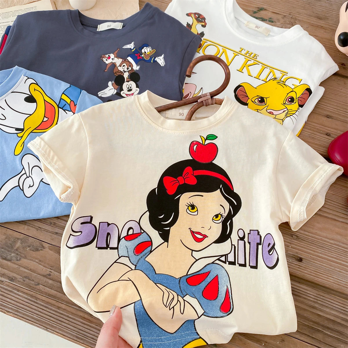 Summer Children's Cartoon Printed T-shirt Short Sleeved T-shirt Casual Sportswear Fashionable Short Sleeved Children's Clothing
