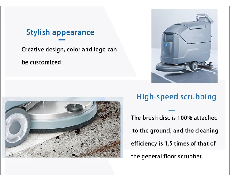 Multi-function Battery Operated Robot Industrial Self Propelled Floor Washing Machine Scrubber Dryer