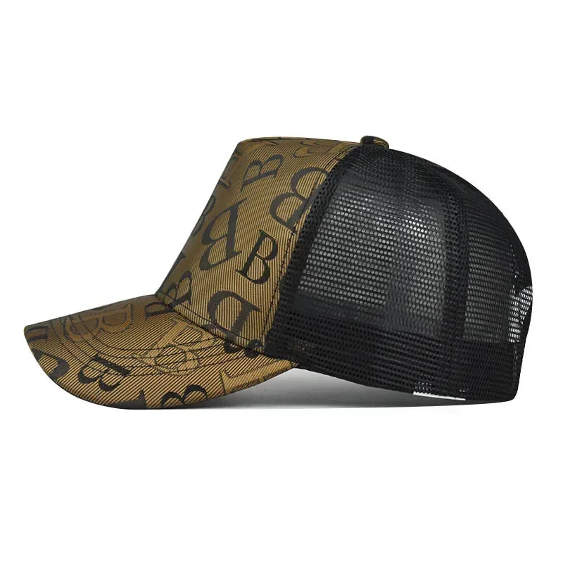 Fashion Designer Mesh Breathable Ponytail Rebound Hat Outdoor Casual Sun Protection Shade Cap Branded Baseball Cap
