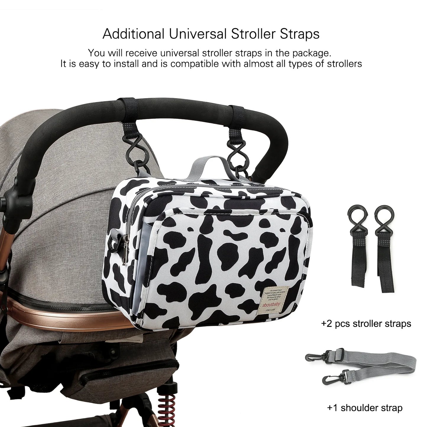 Mummy Diaper BagStroller Organizer Bags Mummy Large Capacity Travel Hanging Bag Bottle Holder Pram Diaper Bags Baby Stroller Bag