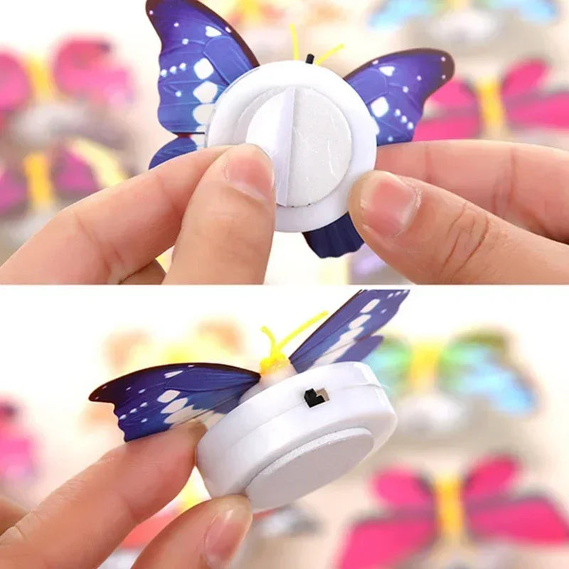 Butterfly Night Lights Pasteable 3D Butterfly Wall Stickers Lamps Home Decoration DIY Living Room Wall Sticker Lighting