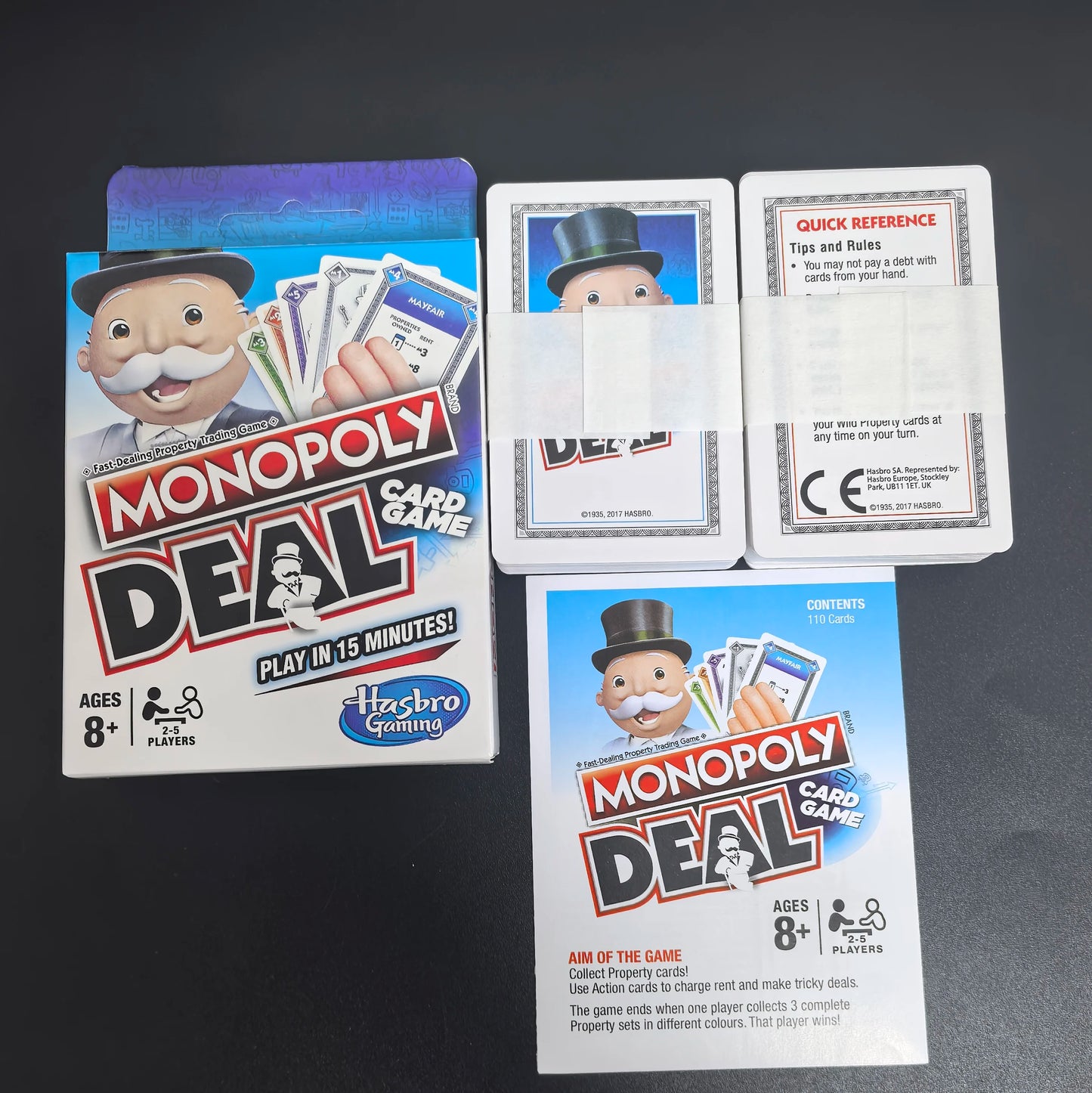 Monopoly Deal Card Game English Version Quick-Playing Card Game for Battle Kids Board Game Puzzle Poker Christmas Birthday Gift