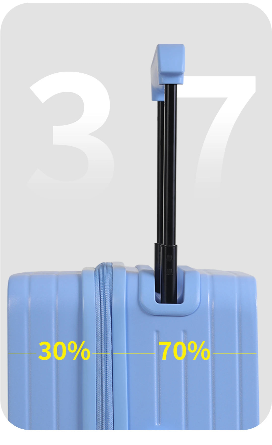 Wide Handle Front Opening Luggage Travel Bags Password Boarding Case 2025 Large Capacity Zipper Rolling Luggage Case