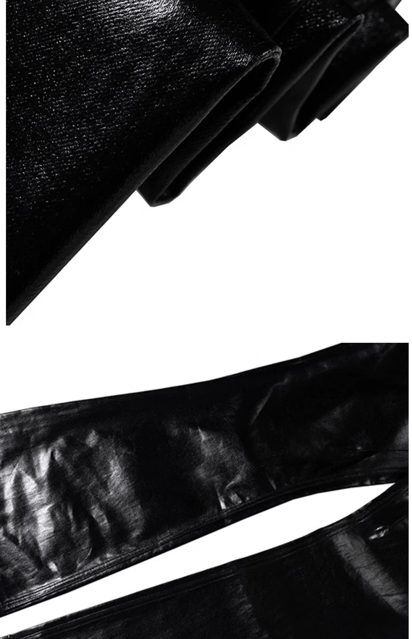 PFNW New Spring Men's Jeans Loose Wide Leg Coating Glossy Patent Leather Straight Male Denim Pants Niche Style 2025 12C509