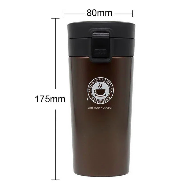 380ml Double 304 Stainless Steel Coffee Mug Leak-Proof Thermos Mug Travel Thermal Cup Water Bottle Thermos Cup