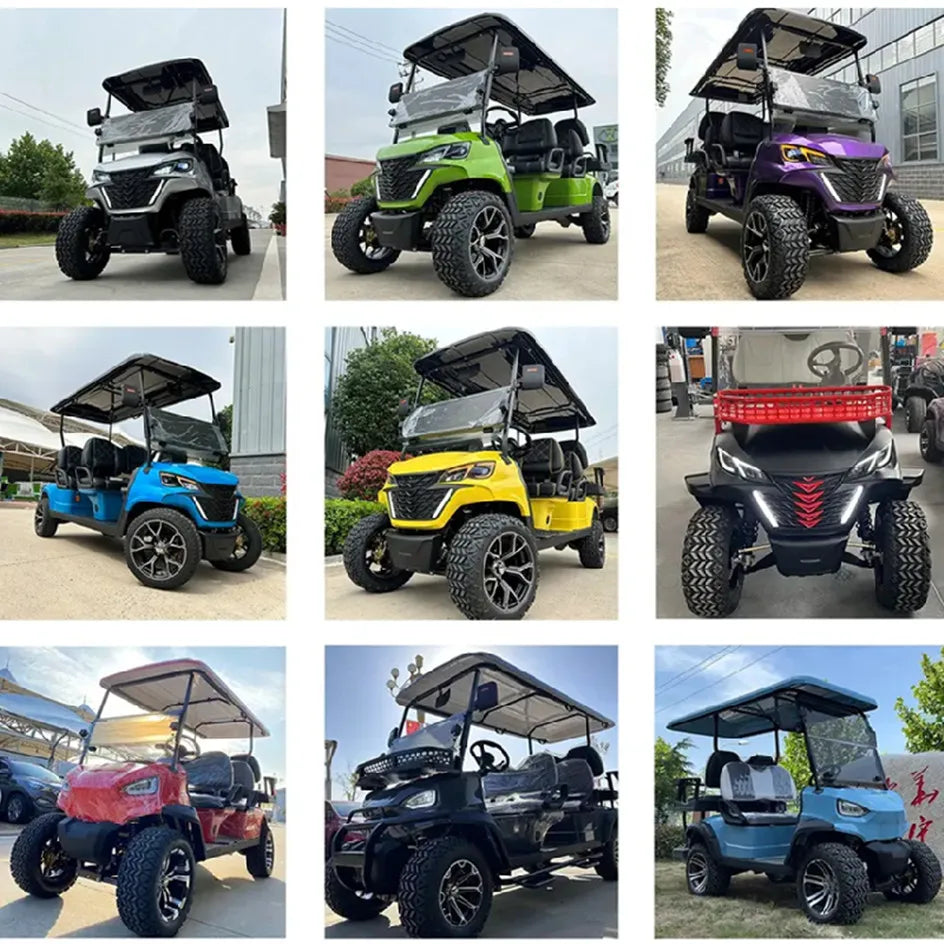 Brand New 4-Wheel High-Speed 60V Lithium Battery Mini Electric 2 4-Seater Lift Off-Road Vehicle Classic Golf Cart With Bumper