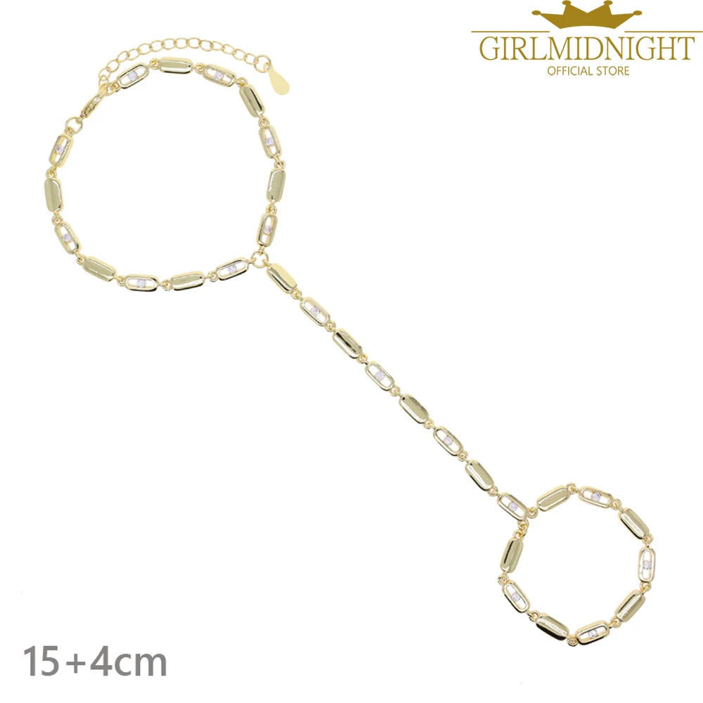 New Iced Out Oval CZ Choker Bracelet Silver Color Bling Lariat Long Bar Round Stone Long Tassel Bangle Women Jewelry