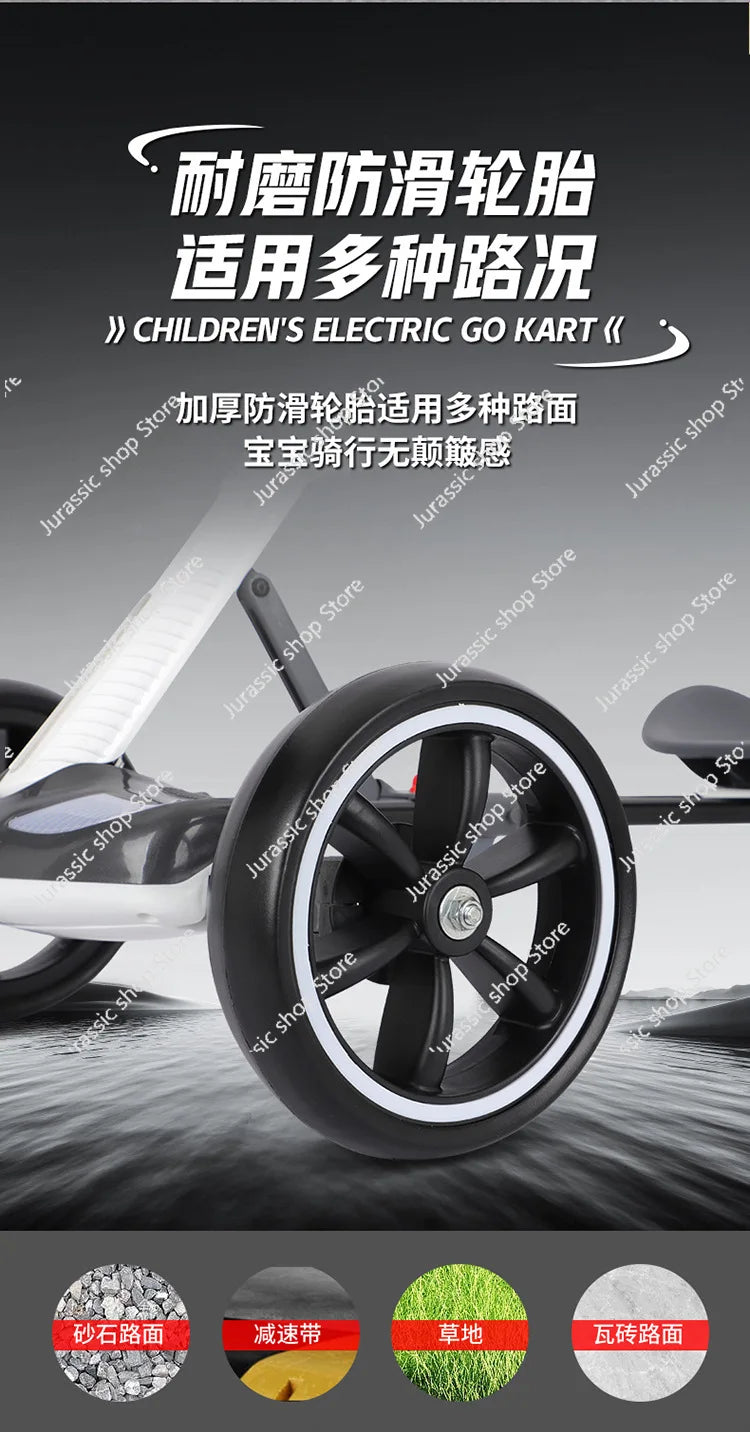 Children's Electric Kart Free Installation Can Sit Electric Car Children Charging Remote Control Folding Stroller