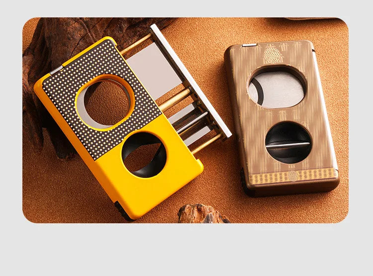 Professional V-Cut Cigar Cutter, Zinc Alloy Guillotine with Stainless Steel Blade for Cigars, Heavy Duty Christmas Gift for Men