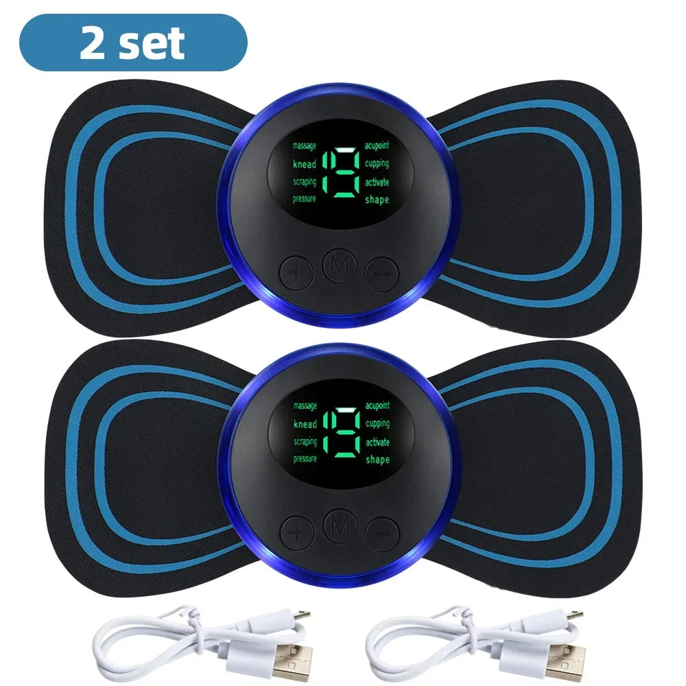 EMS Electric Neck Massager Muscle Massage Stimulator Low Frequency Instrument Back Cervical Calf Patches Joints Relief Body