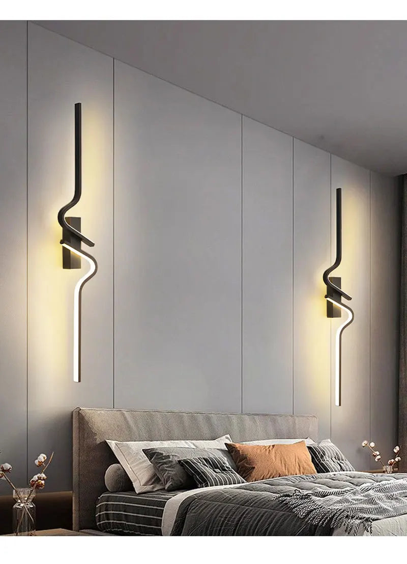 Modern LED Wall Lamps Long Strip Up and Down LED Wall Lights Bedroom Bedside Hallway Lighting Fixture AC85-265V Wall Sconce