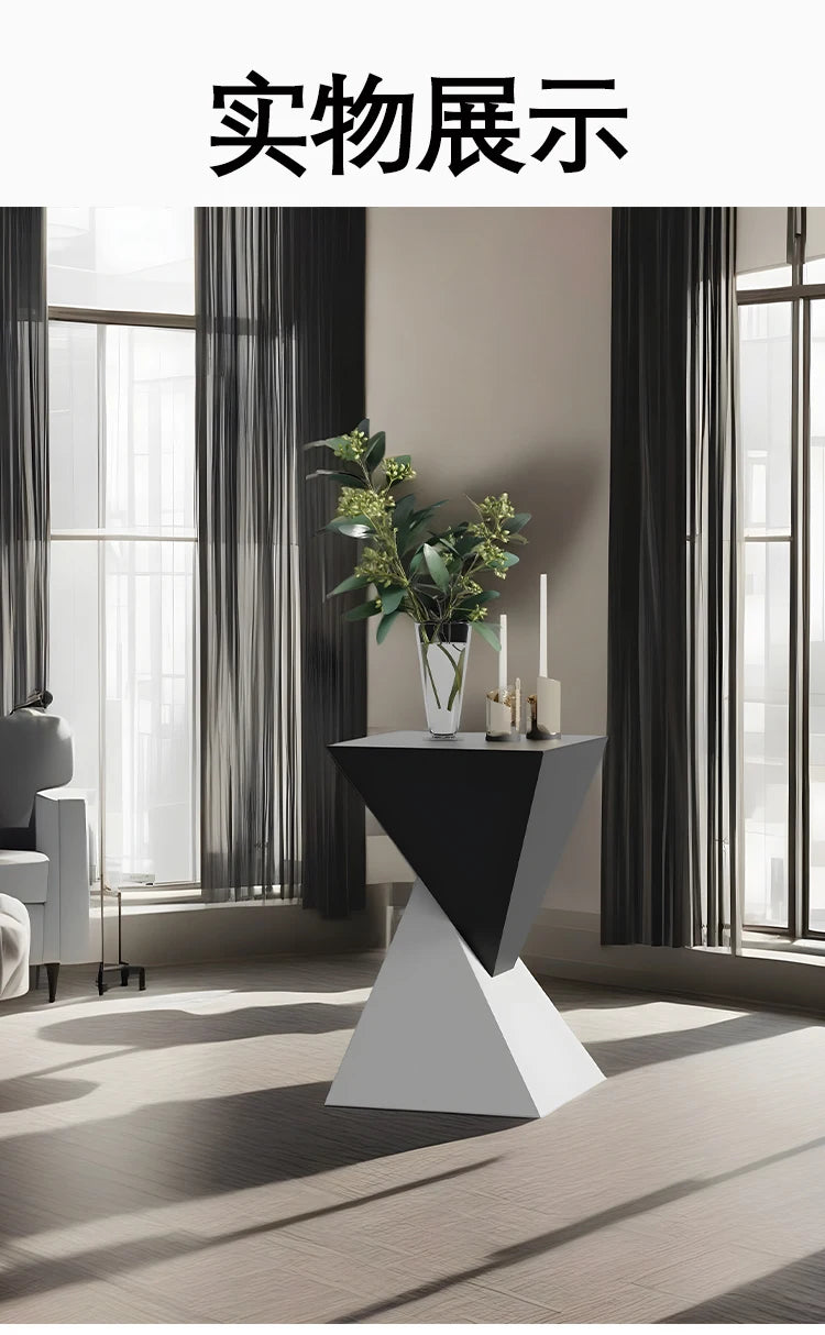 Metal Luxury Sofa Side Table  Minimalist Bedroom Nightstand  Stain-Resistant Geometric Tea Table  Modern Corner Stand