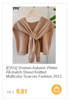 [EWQ] Khaki Fashion Woolen Coat With Belt Women Long Sleeve Elegant Lapel Wool Jacket Outwears 2025 Autumn Winter New 16U5035