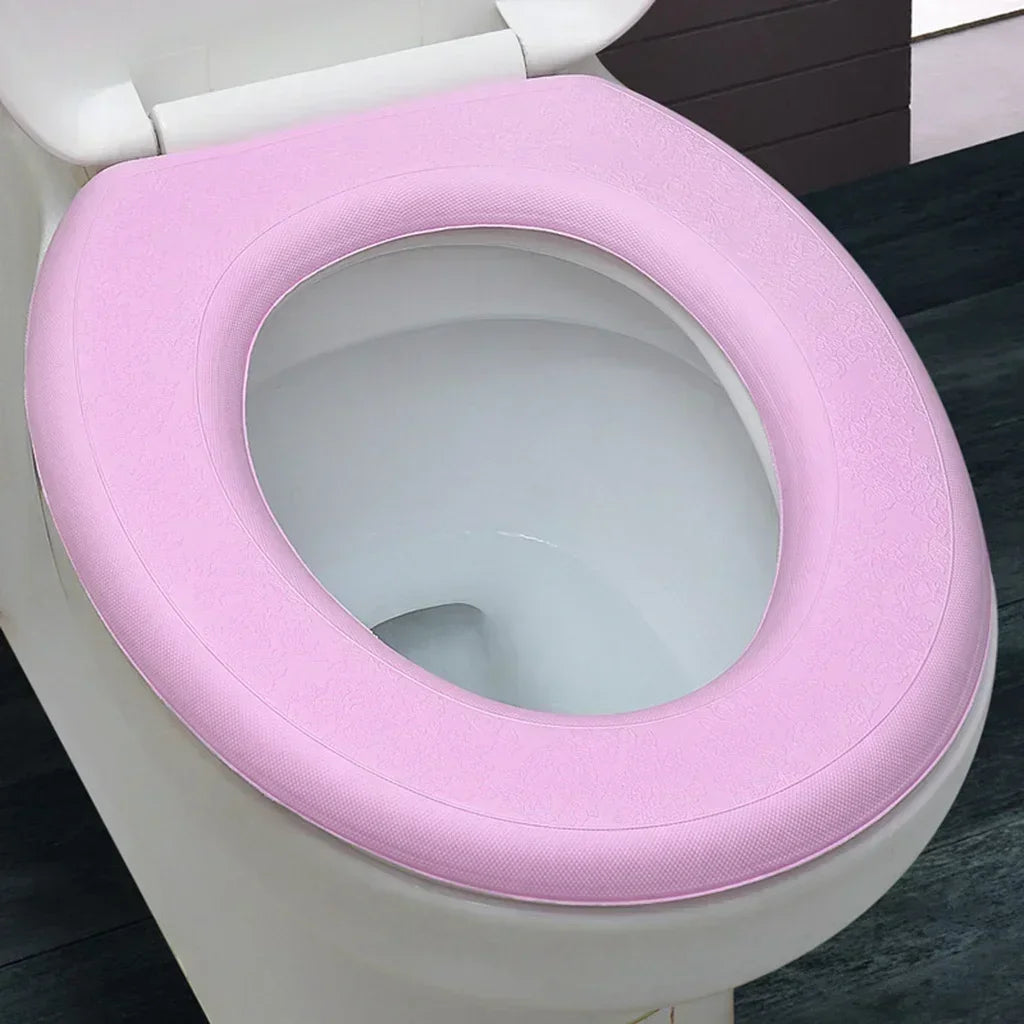Waterpoof Soft Toilet Seat Cover Bathroom Washable Closestool Mat Pad Cushion O-shape Toilet seat Bidet Toilet Cover Accessories