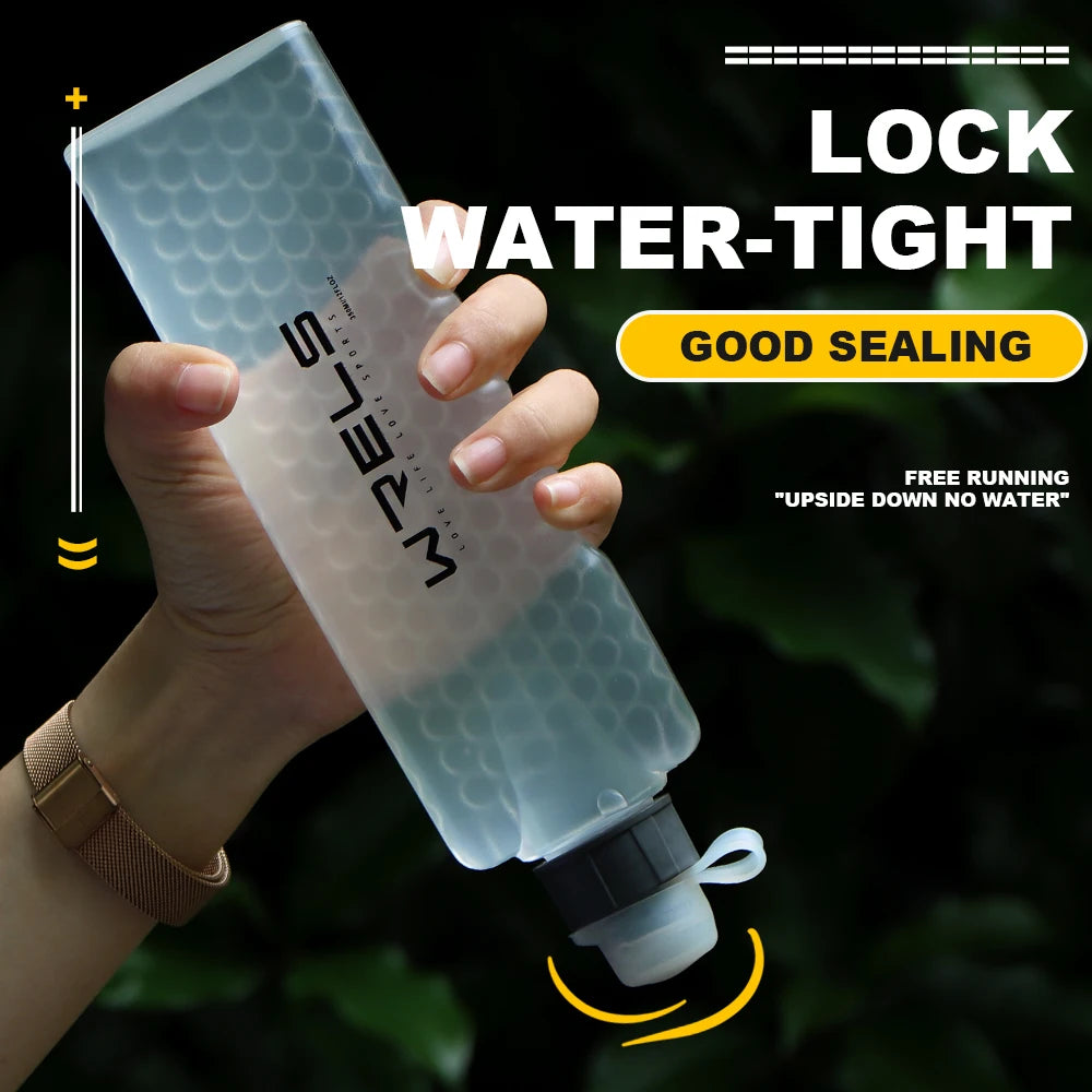 Upgraded Curved Sports Water Bottle with Easy Grip Running Cycling Belt Pack Fitness Hydration