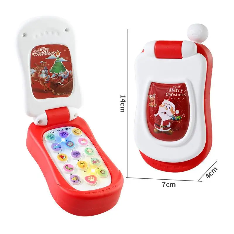 Interactive Early Education Toy: Cartoon Simulation Flip Phone with Music and Sound; Ideal for Children's Day Gifting