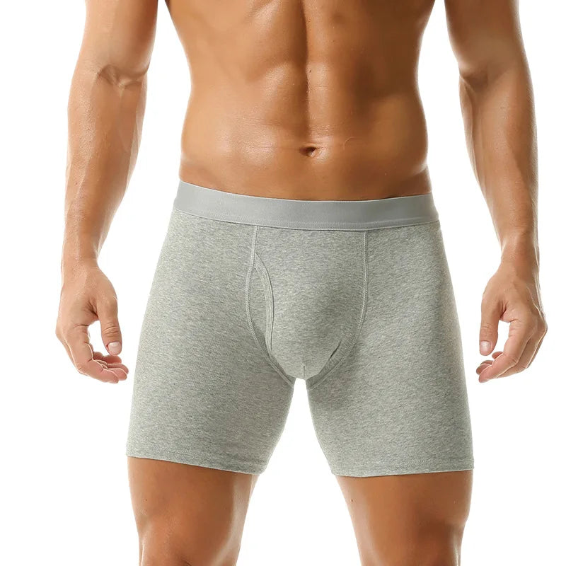 Men Underwear Panties Cotton Boy Boxer Shorts Undies Large Size Bigger Sports Breathable Underpants Fabric Comfortable Fashion