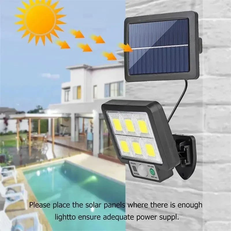 Solar Split Wall Lamp 3 Mode Waterproof Motion Sensor Lamps Garden Street Lighting Solar Lamp For Garage Security Wall Light