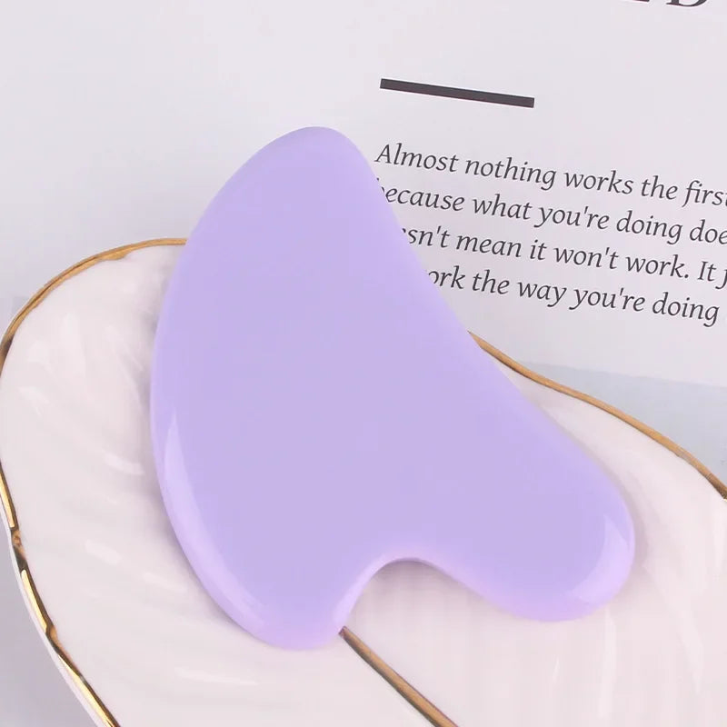 Natural Resin Gua Sha Scraper Facial Massager Tool Quartz Guasha Massage Board Face Lift Slim Gouache Scraper Scraping Plate