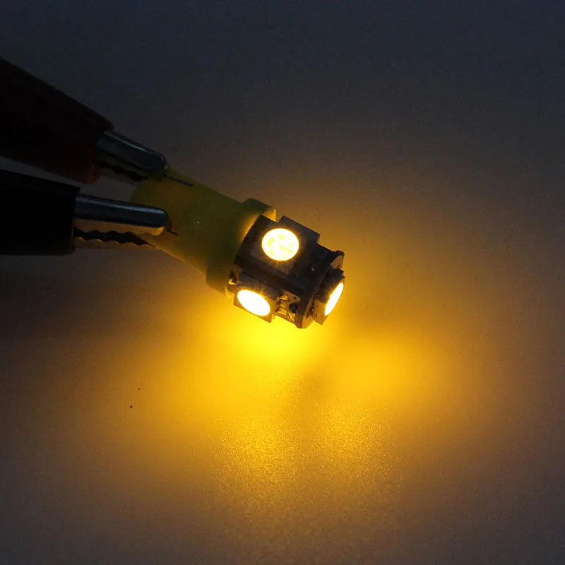 2x T10 W5W Car LED Interior Dome Reading Bulb Turn Signal Light Wedge Side Clearance Brake License Plate Luggage Trunk Lamp 12V