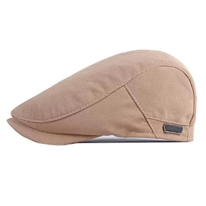 British Stylish Boina Newsboy Hats Men Plain Cotton Flat Cap Gorras Hombre Driving Hat Autumn Adjustable Duckbill Caps for Women