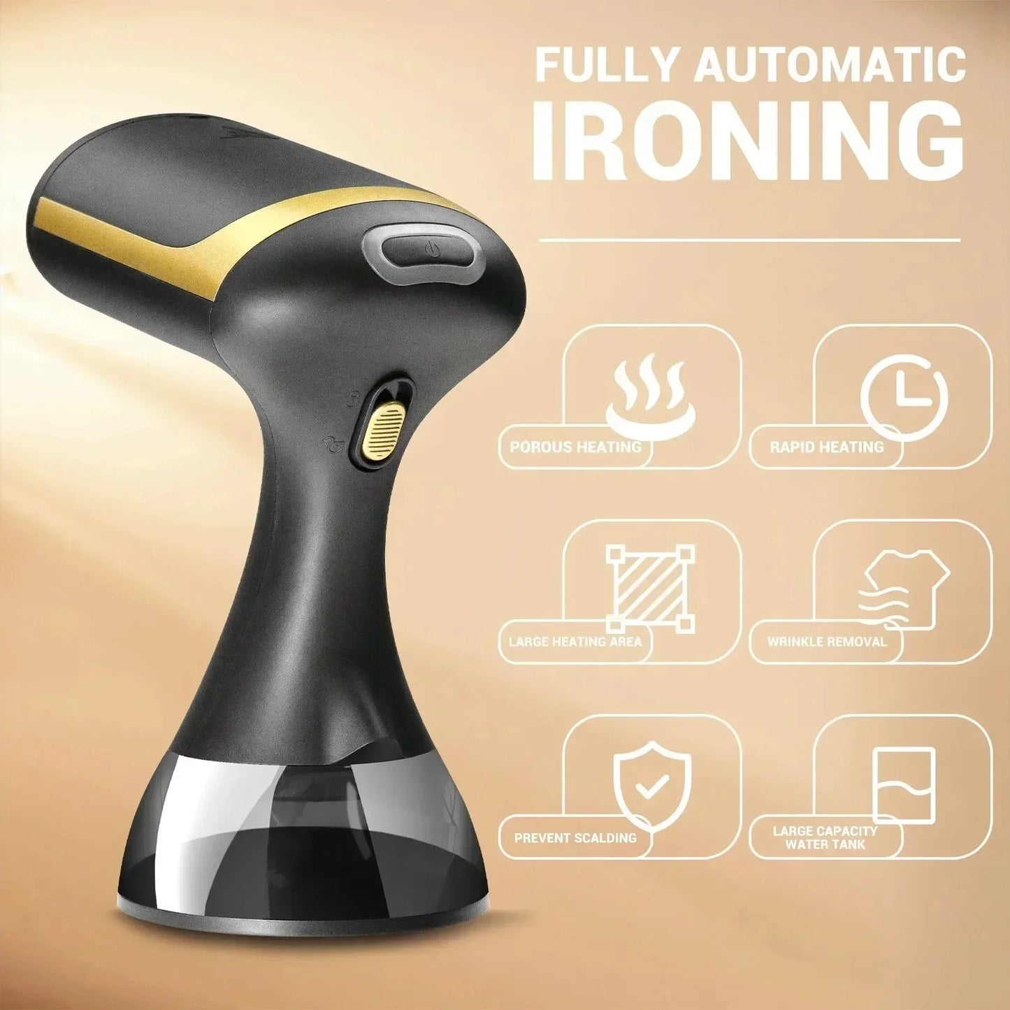 220V Handheld Garment Steamer 1500W Electric Household Fabric Steam Iron 350ml Portable Vertical Fast-Heat for Clothes Ironing