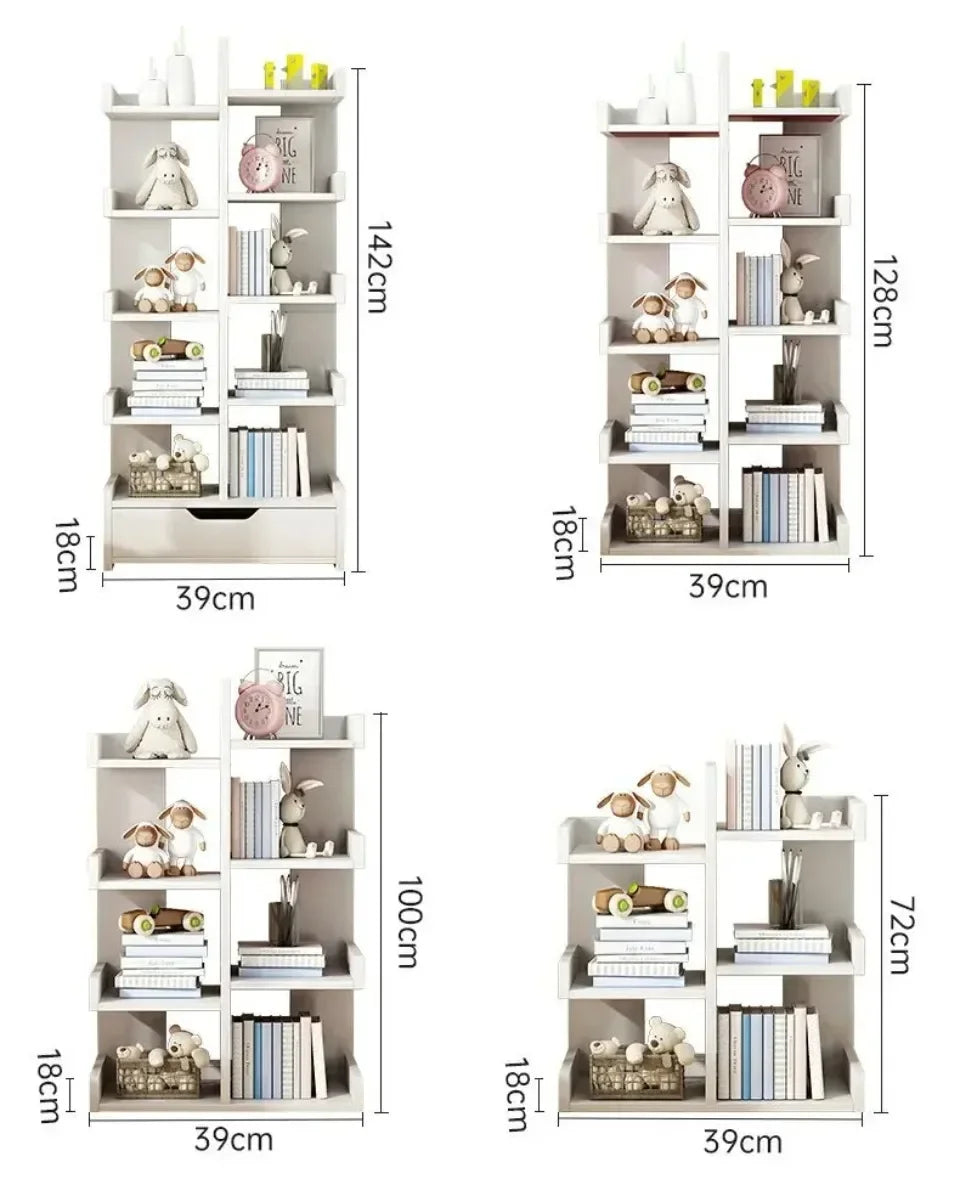 Multi-Level Bookshelf Floor Standing Storage Racks Office Display High Load-bearing Space Saving Stable and Durable Bookshelf