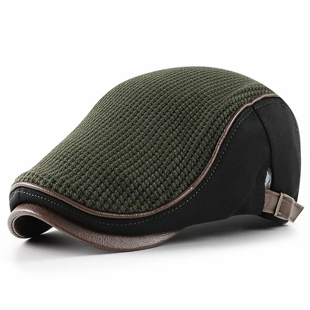Men Knitted Beret Hat Women Adjustable Newsboy Hats Dad Cabbie Gatsby Cap Driving Flat Ivy Caps