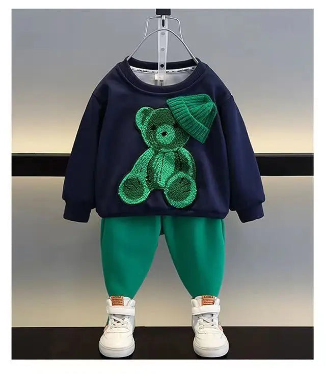 2 3 4 5 6 7 8 9 Y Children's Autumn Set 2023 New Fashion Korean Edition Boys and Girls' Long Sleeve Sweater Pants Two Piece Set