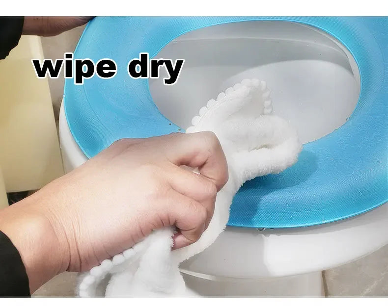 Waterpoof Soft Toilet Seat Cover Bathroom Washable Closestool Mat Pad Cushion O-shape Toilet seat Bidet Toilet Cover Accessories