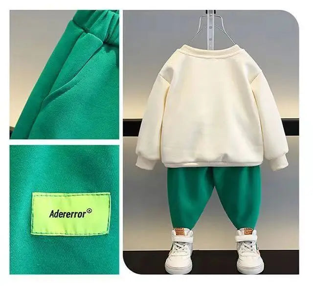 2 3 4 5 6 7 8 9 Y Children's Autumn Set 2023 New Fashion Korean Edition Boys and Girls' Long Sleeve Sweater Pants Two Piece Set
