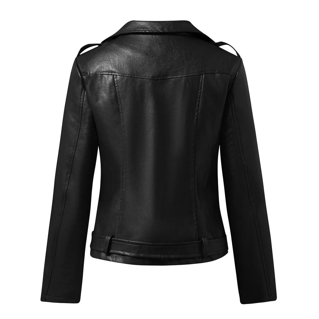 Women's Leather Jacket 2022 Autumn Winter New Short Coat Pu Motorcycle Clothing Slim Winter Leather Jacket