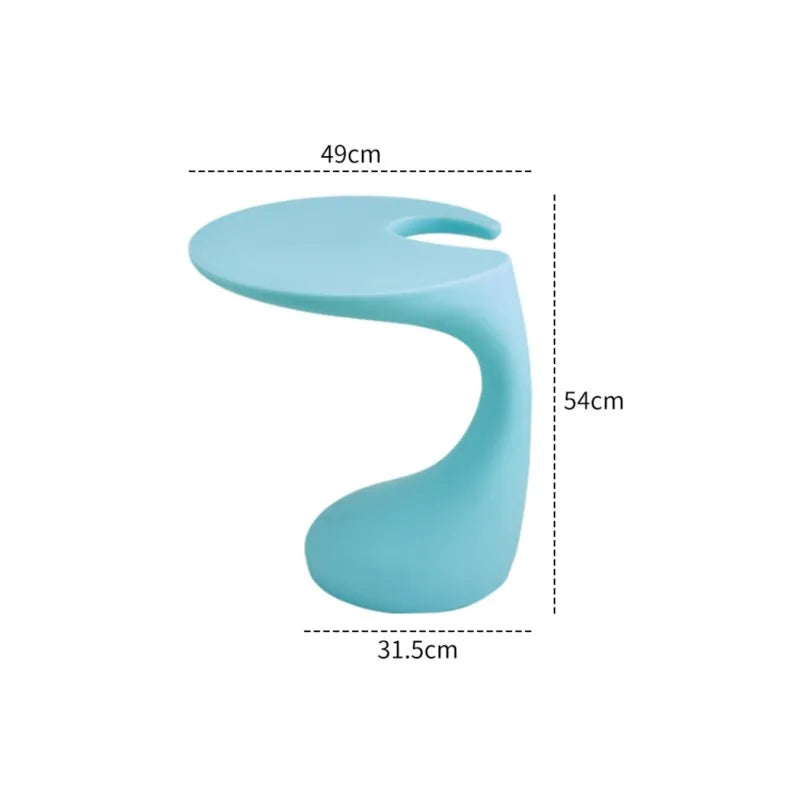 Realife Light Luxury High-end Creative Bedside Table Shelf Sofa Edge Table Living Room Mobile Black Minimalist Coffee Table 2025