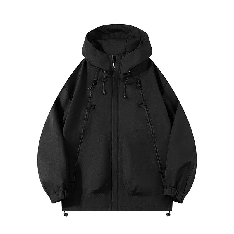 New Men Outdoor Jackets Men Spring Casual Hooded Jacket Coats Mens Autumn Waterproof Fashion Brand Windbreaker Jackets Male 3XL