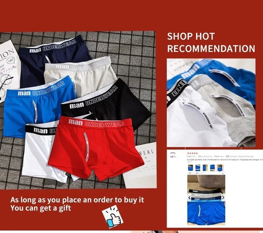 Men Boxers Shorts Underwear Men Home Underpants Printed Men Boxer Cuecas Cotton Soft Male Panties Homme Underwear Men