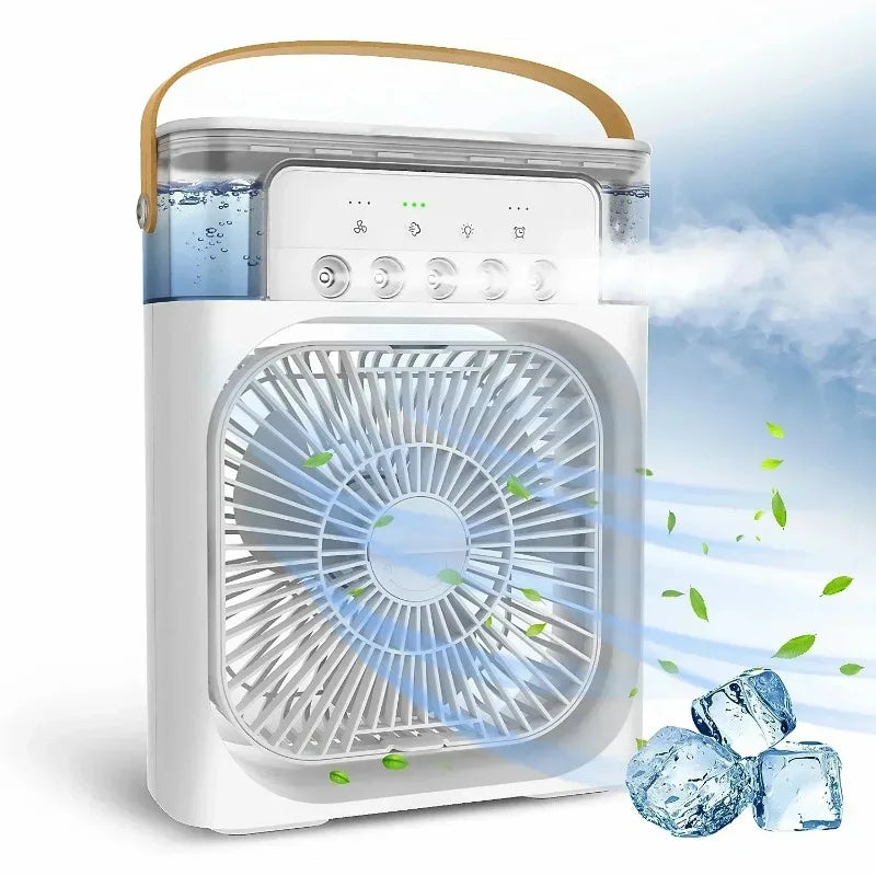 Five-hole Cooling Spray Fan Air Conditioners USB Electric Fan Desktop Air Cooler Humidifie For Student Dormitory Home and Office