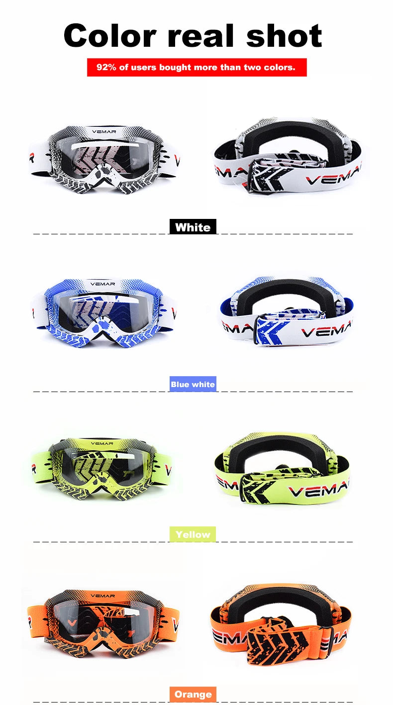 Professional Children Motocross Goggles Kids Motorcycle Glasses Kid MX MTB Off-Road Dirt Bike Child Goggles For MX Helmet